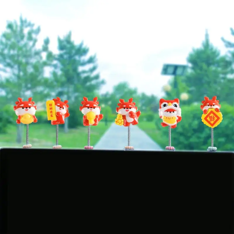 Украшения для приборной панели автомобиля 6X Bobblehead китайские танцевальные