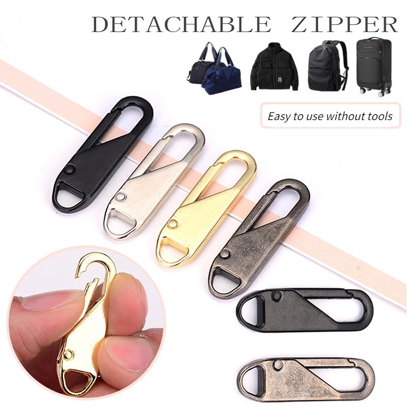 

5/10Pcs Zipper Puller DIY Sewing Accessories Suitcase Replacement Zipper Head Repair Kit Pull Tab Zip Slider Broken Buckle Fixer