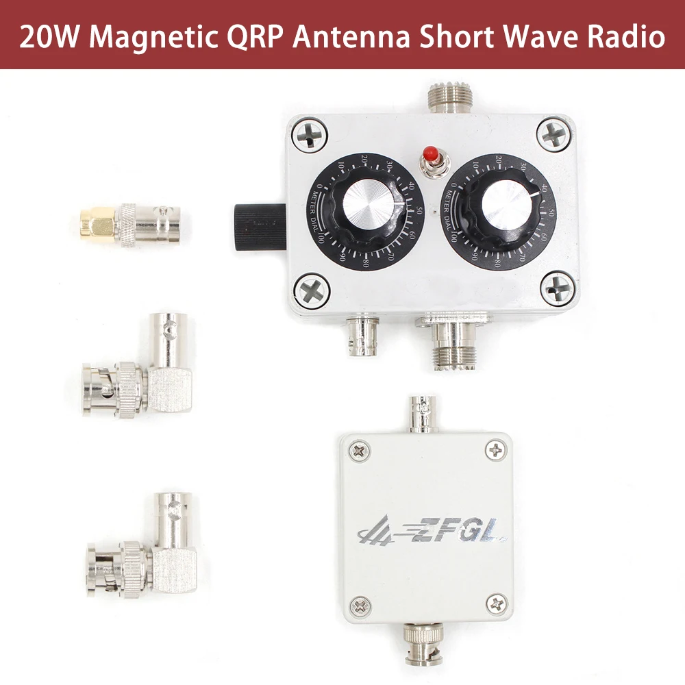 

20W Magnetic QRP Antenna Short Wave Radio for HF Transceiver ICOM-705 5-30MHz 76-108MHz 110-150MHz SWR Shortwave Radio Antenna