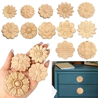 wall door decoration furniture parts corner appliques frame wood carved wooden figurines crafts woodcarving decorative