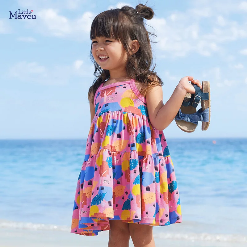 

Summer Girls Dress Vestidos Longue De Verano Robe Casual Vintage Fille Kids Bow Children Floral Strawberry Flower Polka Dot