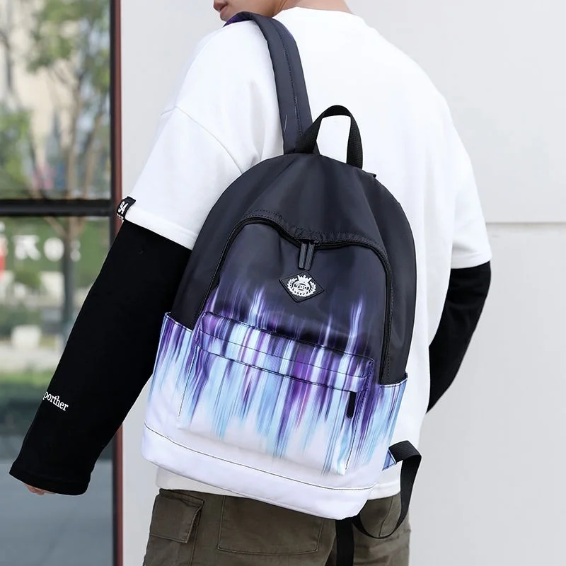 

New Black White School Satchel Unisex Casual Daypack Lightweight Women Back Bag School Bags For Teenage Girls Boys College