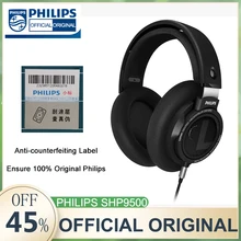Philips SHP9500 Headphone HiFi Stereo Wired Earphone Computer Online Learning Earbuds Esports Game 3.5mm 6.3mm Universal Headset