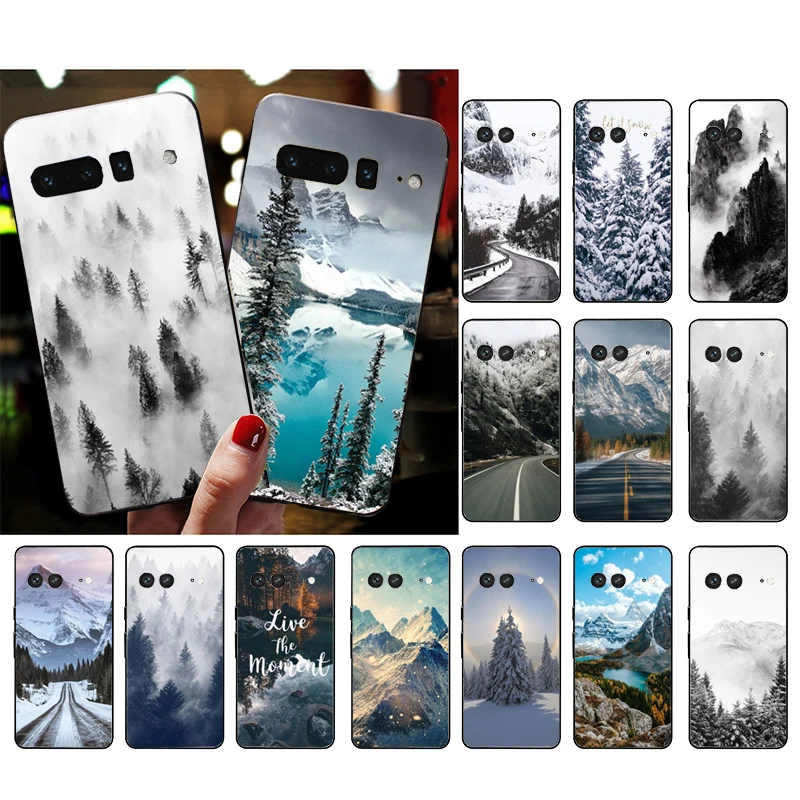 

Snow Mountain Lake Tree Sceneary Phone Case for Google Pixel 7 Pro 7 6A 6 Pro 5A 4A 3A Pixel 4 XL Pixel 5 6 4 3 XL 3A XL 2 XL