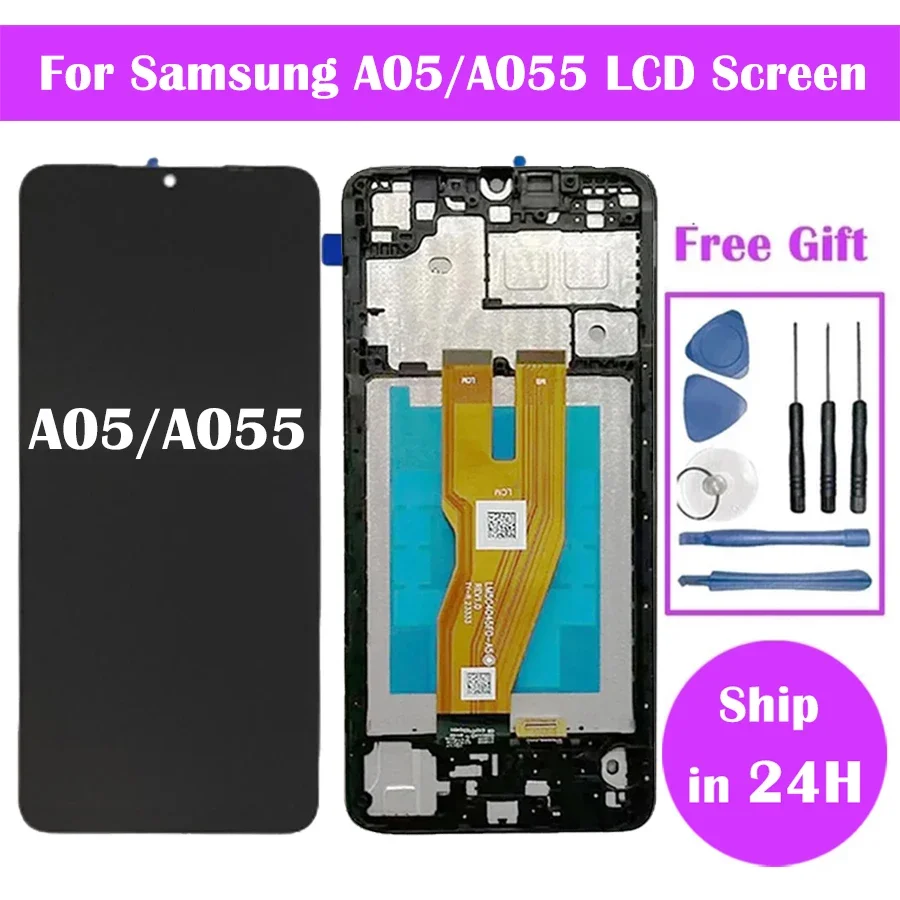 Фото 6,7 ''для Samsung A05 ЖК-дисплей с дигитайзером сенсорного экрана в сборе A055 A055M A055F A055F/DS запасные части для ЖК-дисплея №1