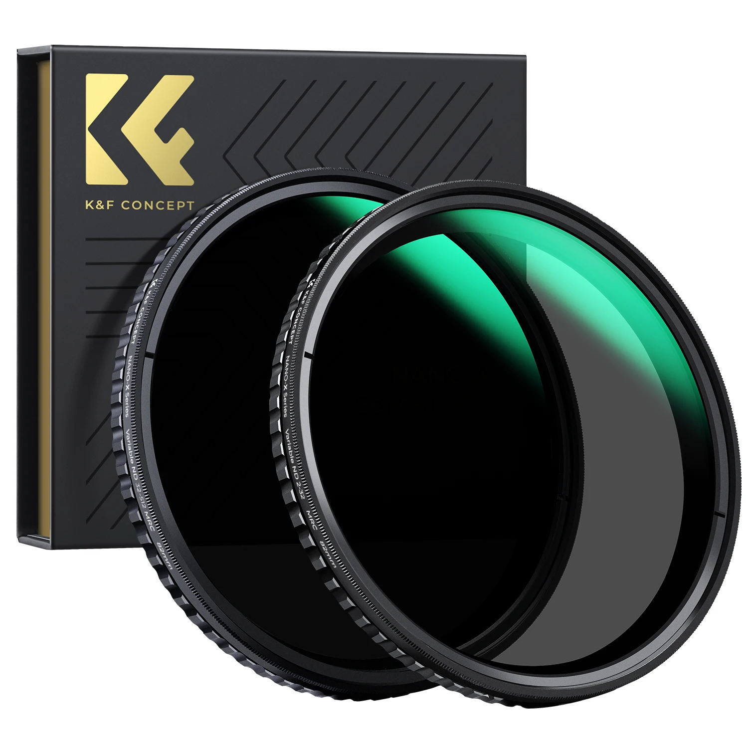 

K&F Concept Variable ND Filter Kit 2pcs ND2-32 & ND32-512 NANO-X Series Adjustable Neutral Density DSLR Camera Lens Filters Set