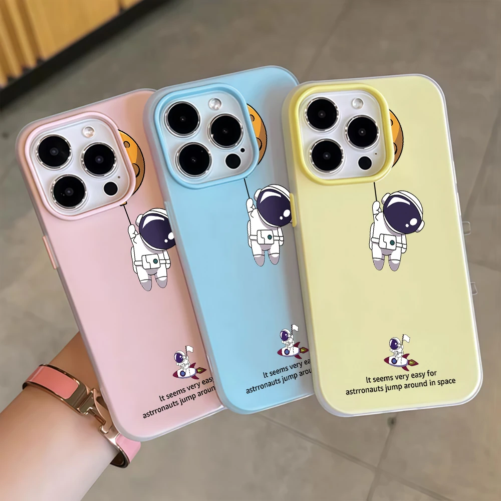 Фото Чехол для телефона Chibi Astronaut Floating Doodle Jelly Shell для Xiaomi 14T 17 Pro Max, для XM 15T Pro, Mi 11 Lite 5G, противоударный чехол №3