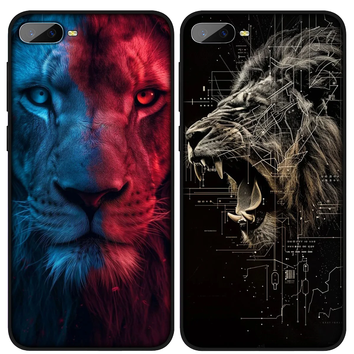 SK102 Lion Wild Animals Phone Soft Case for Samsung Galaxy A15 S10E S9 S8 S7 Note 20 10 9 8 Plus Lite