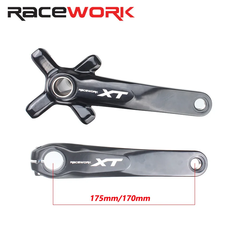 RACEWORK XT Велосипедный шатун Mtb 104BCD 32/34/36/38T Шатуны звездочки 170/175 мм для SHIMANO Hollow Integrated