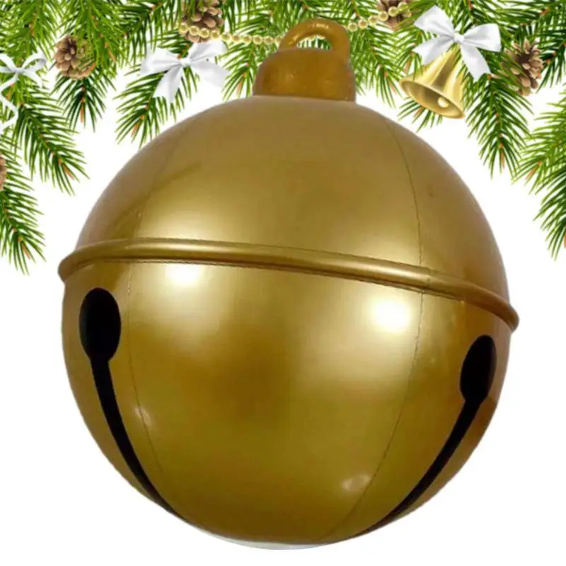 

Christmas Ball Inflatable 24inch PVC Yard Decorated Bell Festival Supply Inflatable Bell For Homes Porches Gardens Windows Doors