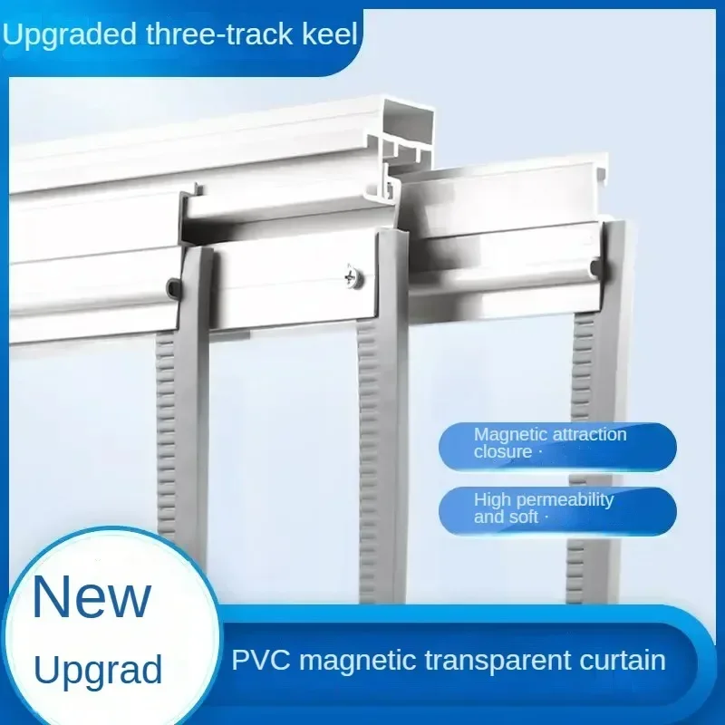 Прозрачная дверная занавеска из ПВХ с магнитной присоской для коммерческого