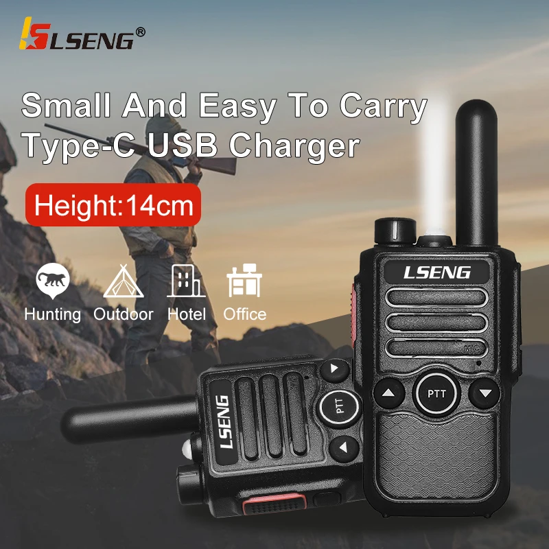 Enlarge Mini Walkie Talkie 2 or 6pcs PMR446 Rechargeable Walkie-talkies Long Range Portable FRS Two Way Radio for Hunting Restaurant