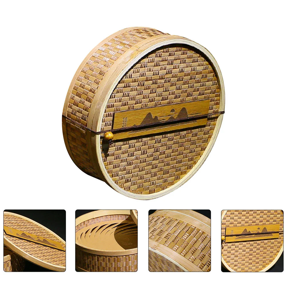 

1Pc Smooth Portable Multipurpose Woven Brick Tea Box Tea Leaf Case