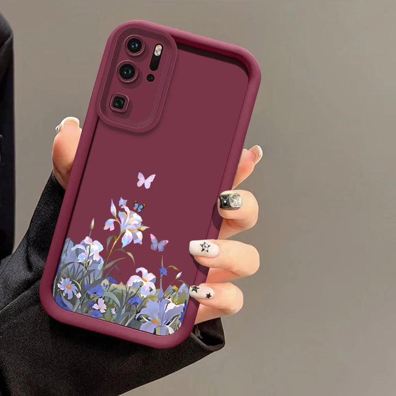 Противоударный чехол для телефона Infinix Hot 70 Edge 60 Pro Plus 40i 30i 10 20 Play Note 50 40 Pro с цветочным узором и бабочками (art.: 3920dad693f6a) - 3920dad693f6a