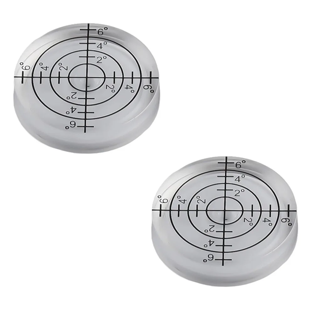 

Level Beads Bubble Level Universal White/Blue 2pcs 32×7mm Acrylic Measuring Meter Measuring Tools Round Circular
