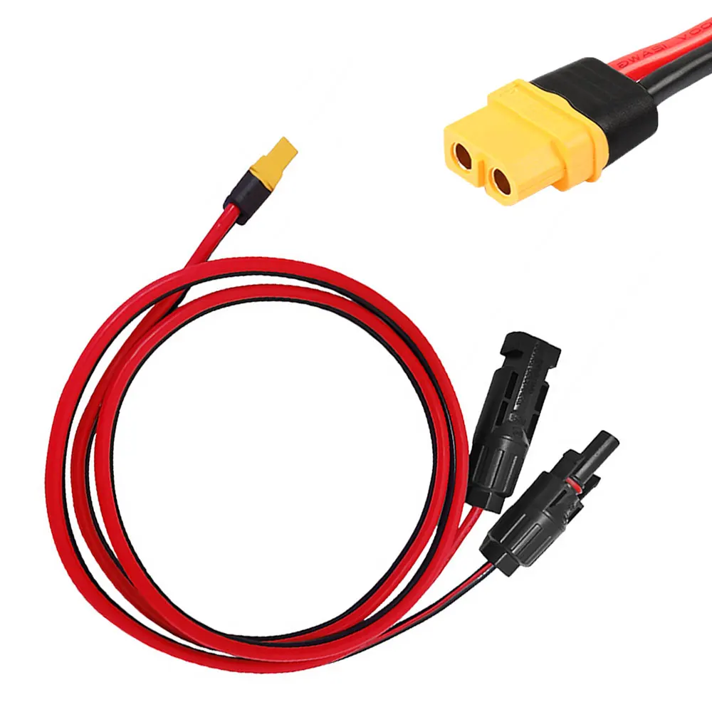 Адаптер 12AWG XT60 для солнечной панели Штекерный разъем Удлинительный зарядный