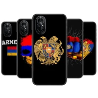 armenia armenians flag clear phone case for huawei honor 20 10 9 8a 7 5t x pro lite 5g black etui coque hoesjes comic fash des