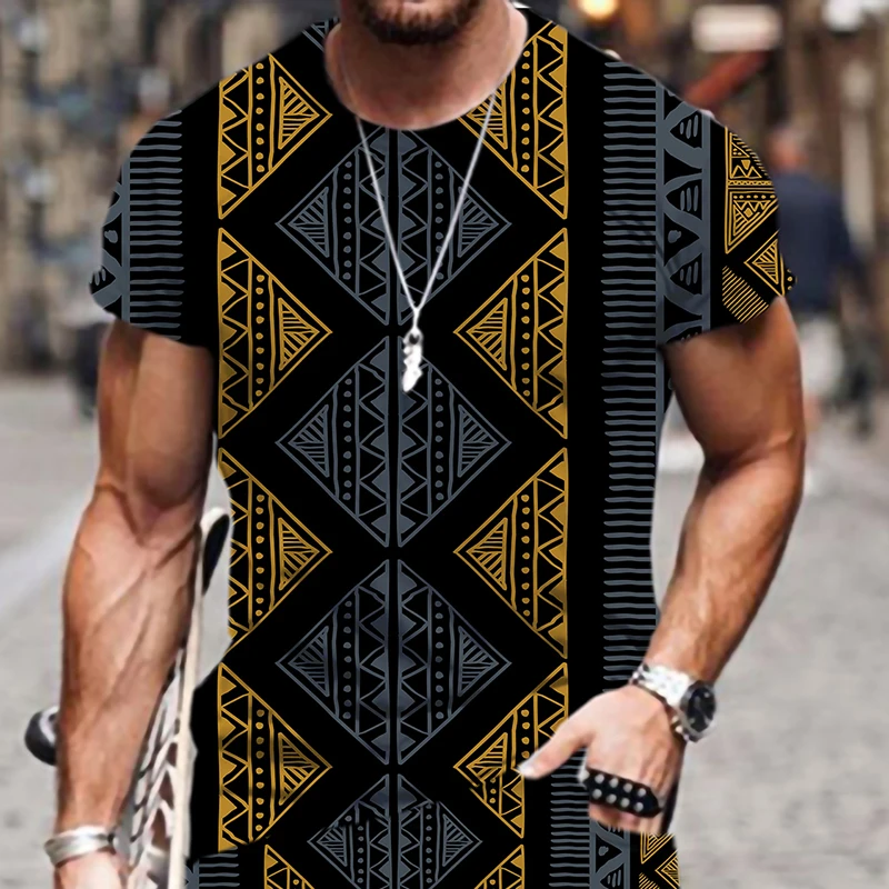 

2022 Summer Men/Women 3D Printing African Ethnic Primitive Tribal Fabric T Shirt Vintage Streetwear Personality Boys Clothes