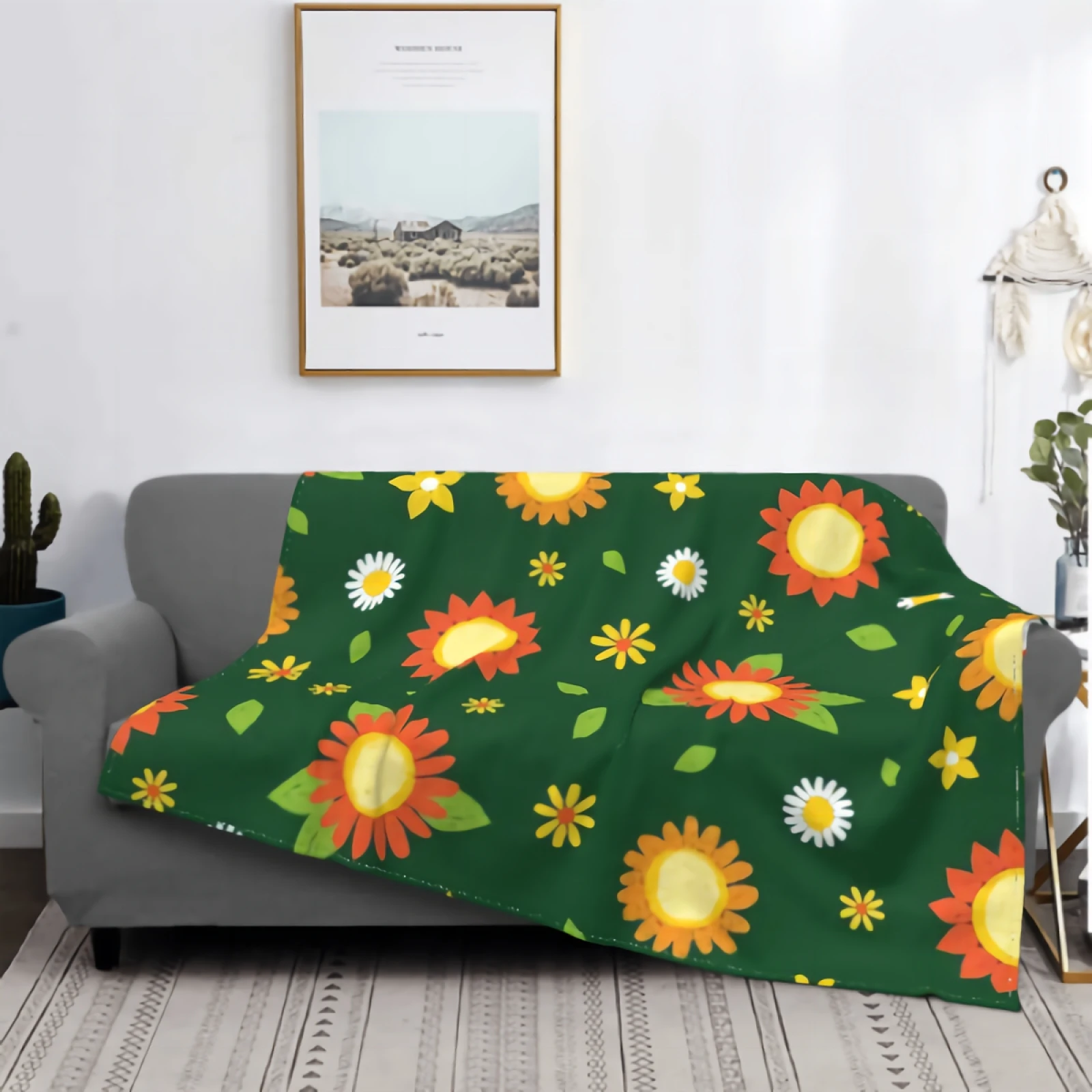 

Удобный бархатный супермягкий фланелевый Фотофон с милым рисунком маргариток, легкий теплый плед для кровати, дивана, подарок