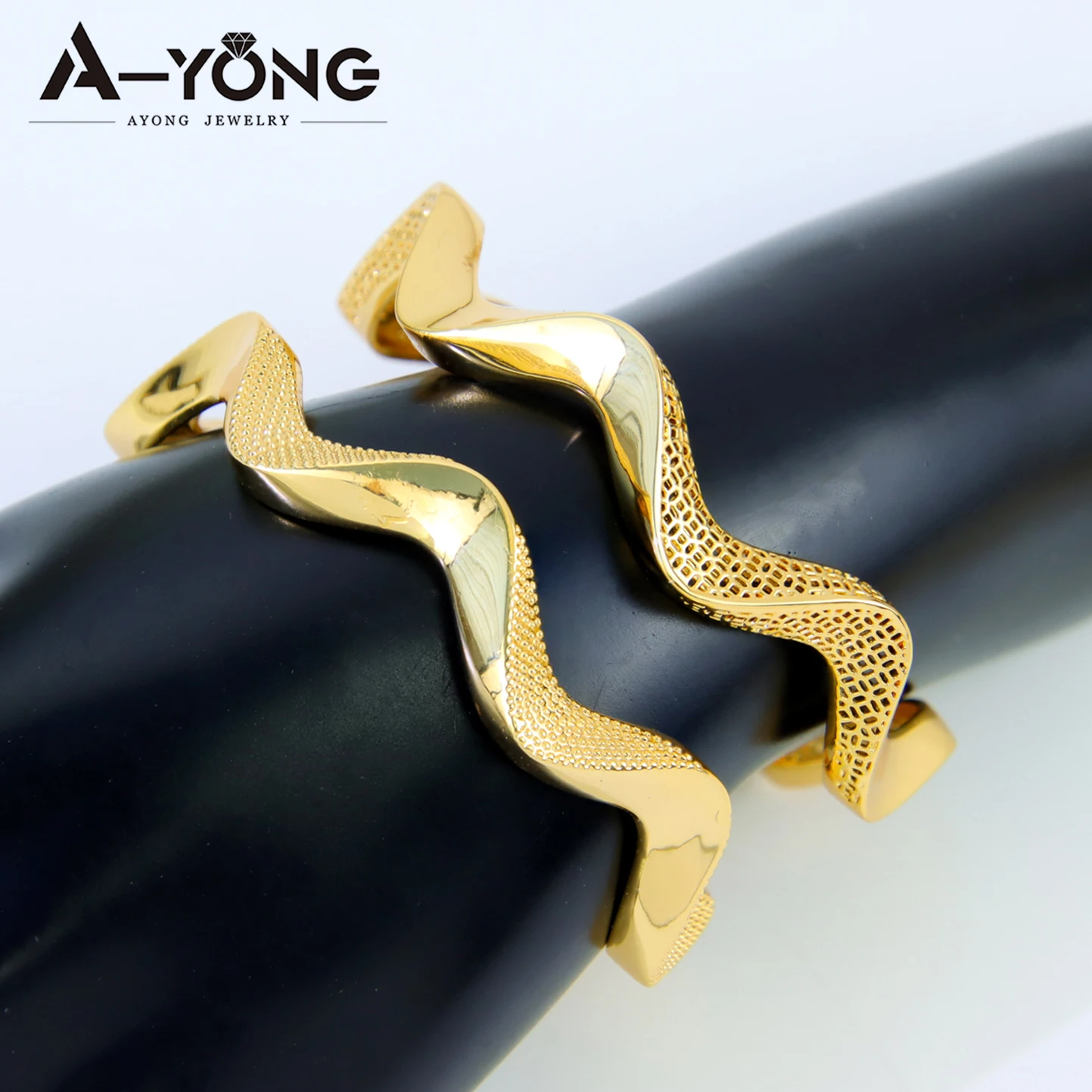 Алжирский свадебный браслет 21 К позолоченный роскошный нерегулярный золотой