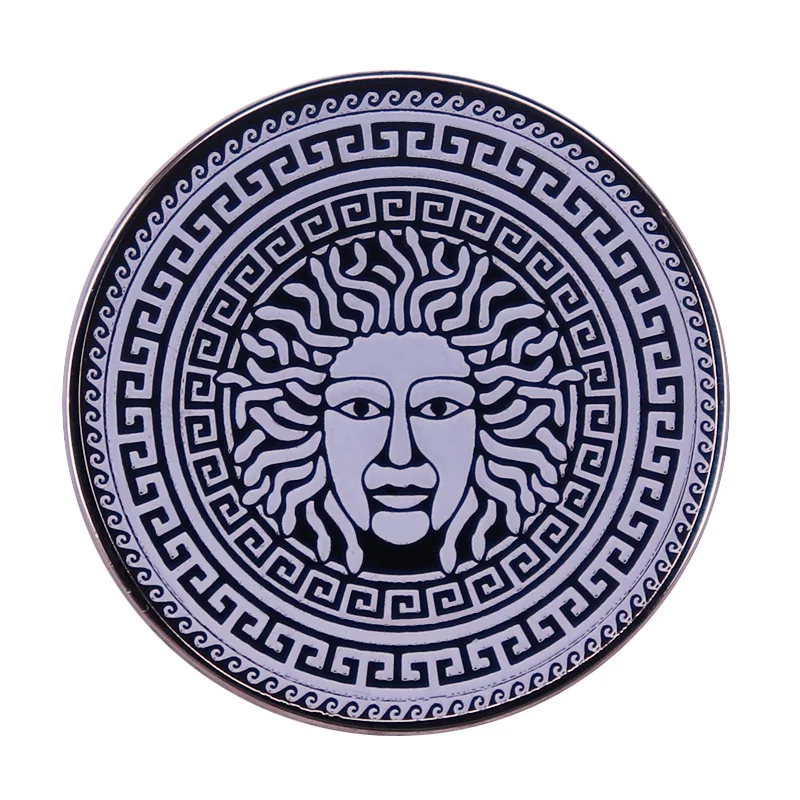 

Head of a Gorgon Television Brooches Badge for Bag Lapel Pin Buckle Jewelry Gift For Friends