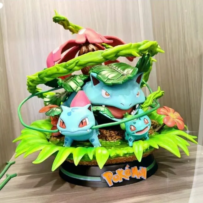 

24cm Anime Pokemon Gk Bulbasaur Ivysaur Venusaur Figure Led Pvc Action Figure Decoration Collectible Model Kids Toys Xmas Gifts