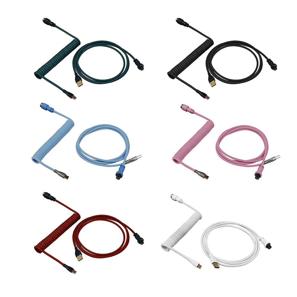 

Кабель Авиатор 1,8 м 2 в 1 Type-C к USB, кабель Авиатор, плетеная сетка, авиационный соединитель, золотое покрытие для механической клавиатуры