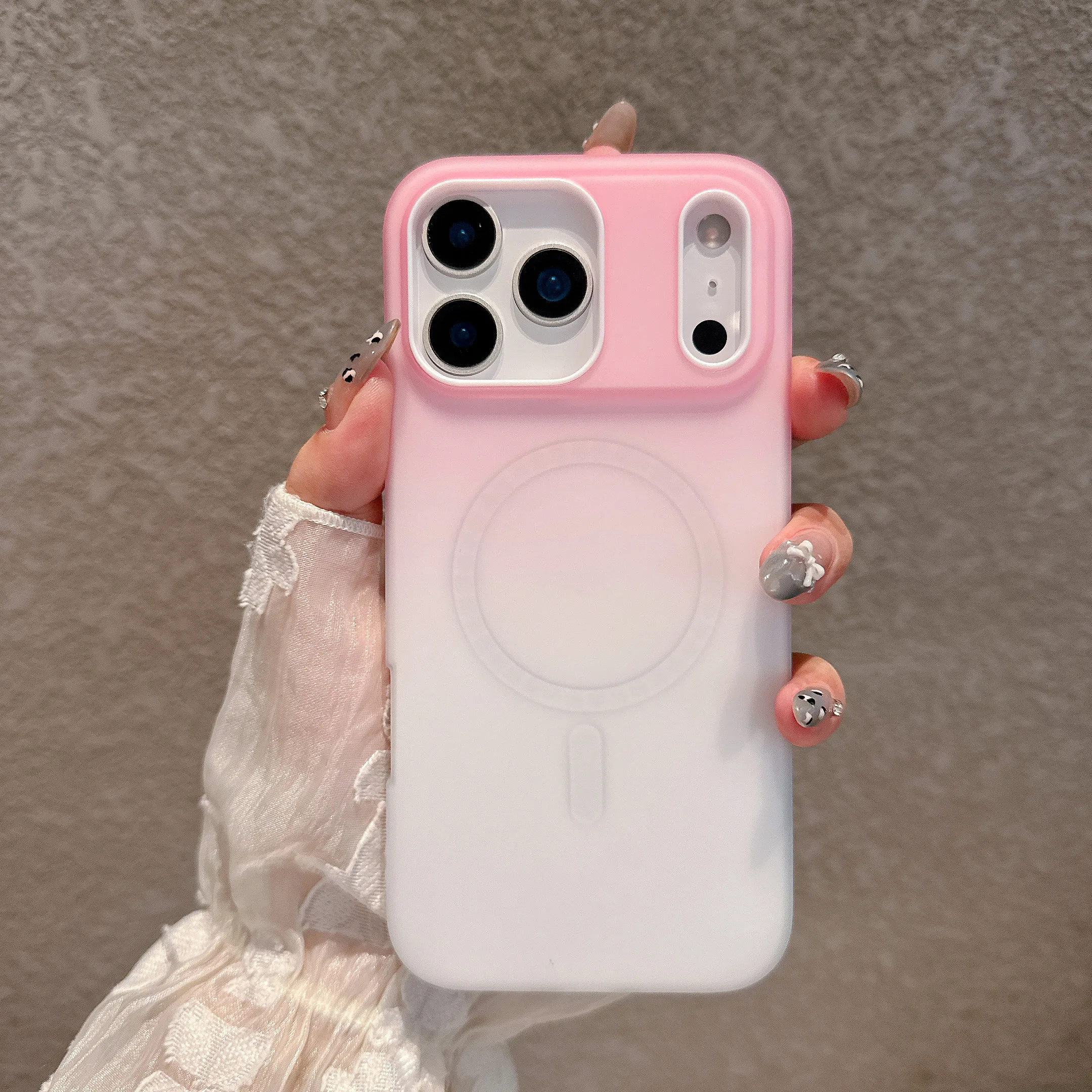 Фото Магнитный градиентный чехол Jelly Candy Color для iPhone 17 Pro Max 16 15 14 13 12 11 с точными вырезами, совместимый с MagSafe, противоударный №1