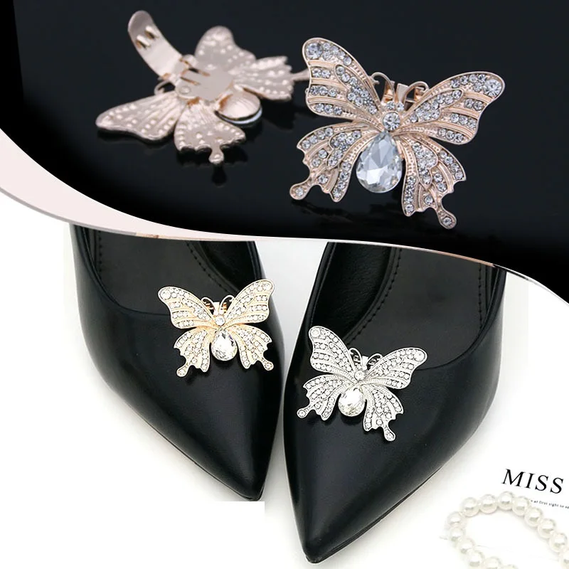

Removable Luxury Shoe Buckle Smart Butterfly High-end Shoe Flower Decoration Fashion Matching Shoe Clip Lady Shoe Accessories