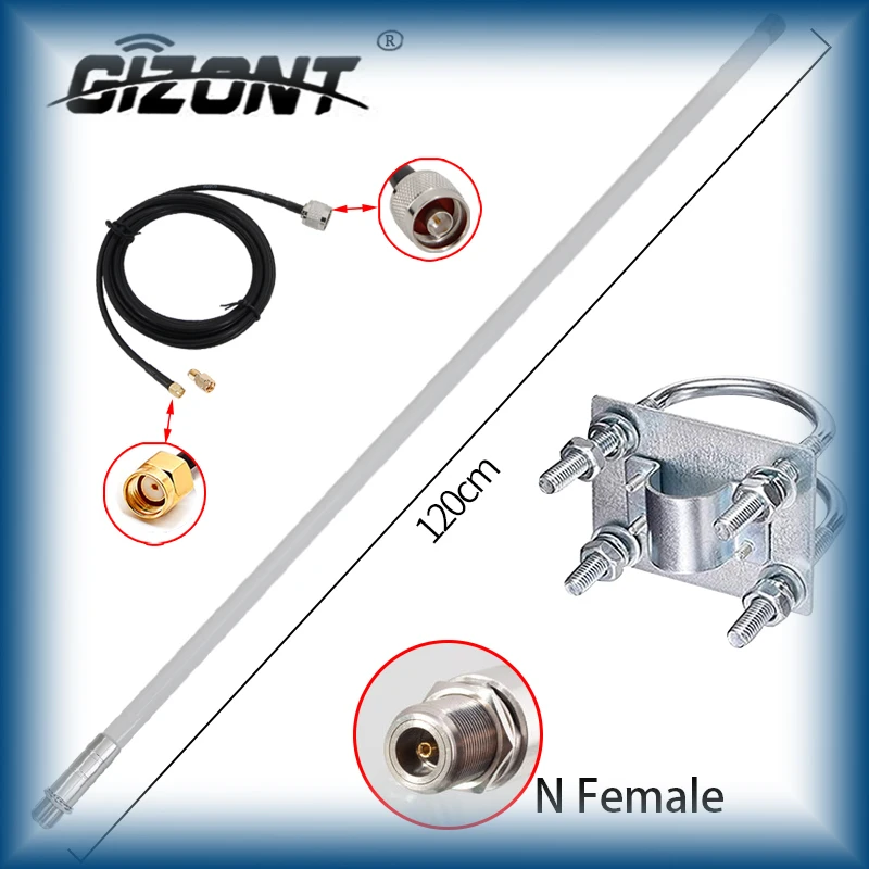 

14dBi 120 см 915 МГц наружная гелиевая антенна LoRa 902-928 МГц фоторазъем с высоким коэффициентом усиления Водонепроницаемый для модема Lorawan RP SMA