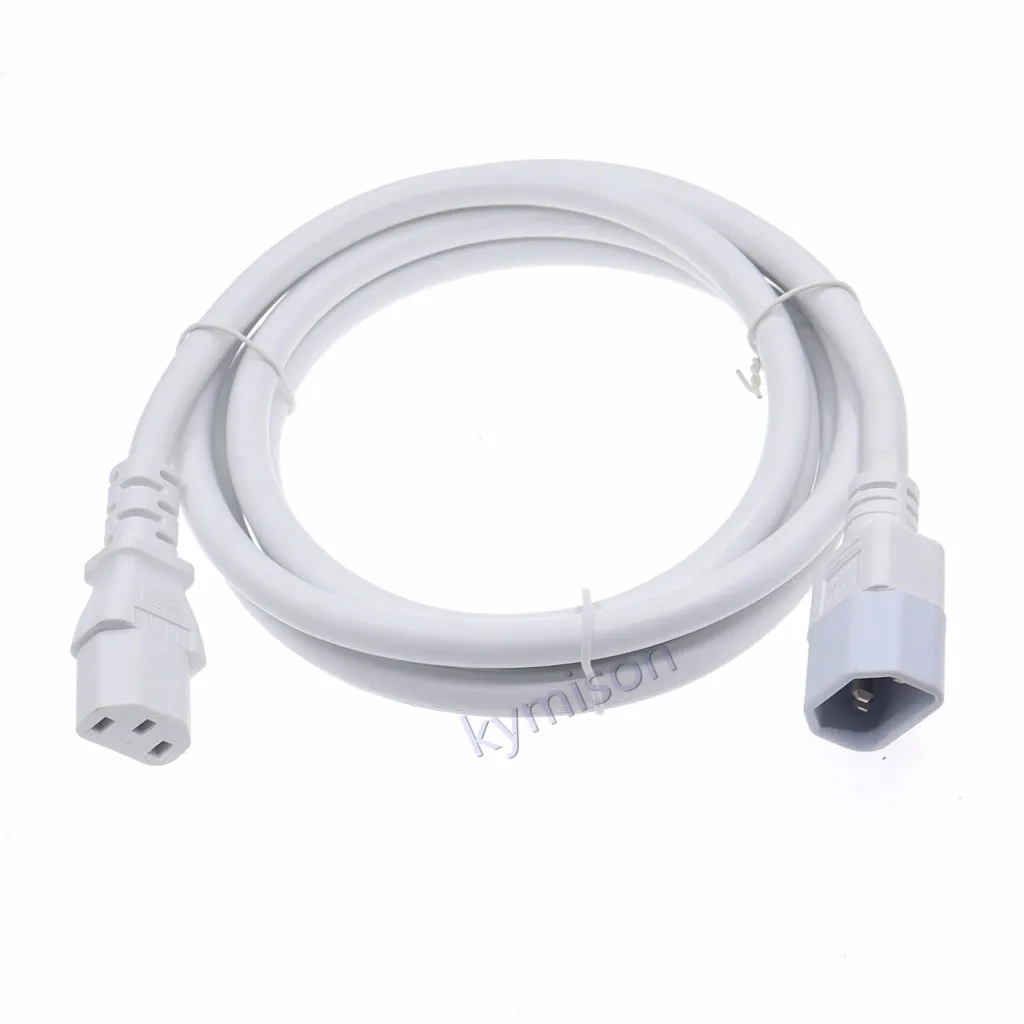 

Кабель-удлинитель IEC320 C14 к C13 PDU, 15 А, 250 В, штекер-гнездо 14AWG, 3G, 0,5 мм, белый, м/1 м/2 м