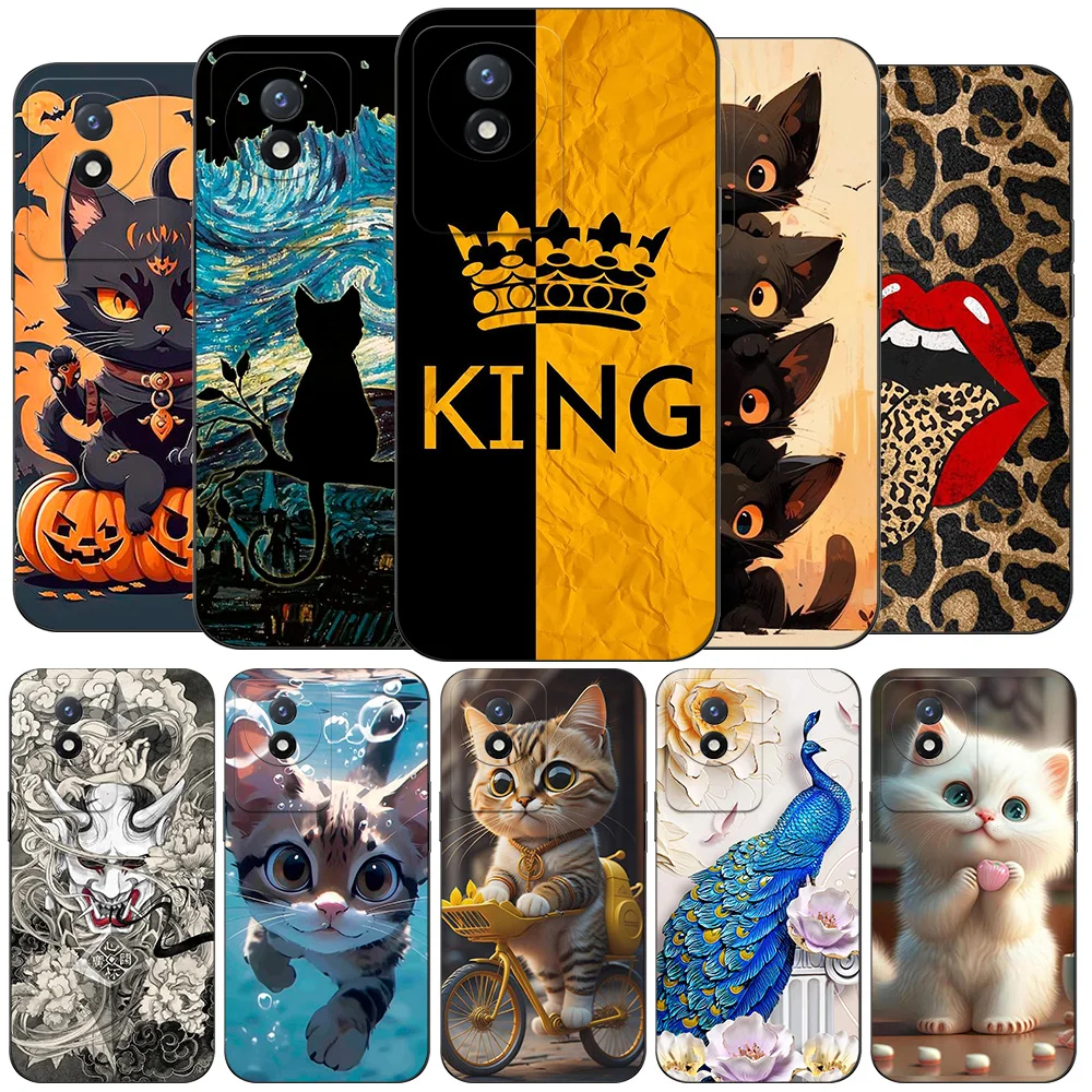 ДЛЯ vivo Y02 Y02A Y02T Y11 2023 чехол Мягкая силиконовая Обложка Φ креативный милый дизайн