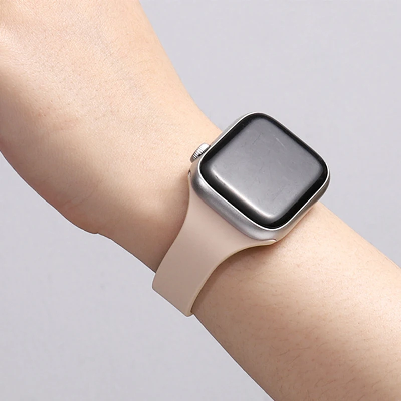 Magnetic Strap For Apple Watch Band 44mm 45mm 49mm 40mm 41mm 42mm 38mm Slim Silicone Bracelet iWatch Series 8 7 se 6 5 3 ultra