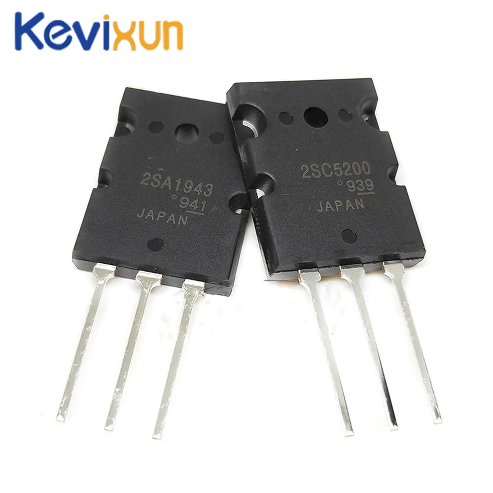 5Pair 2SA1943 2SC5200 5PCS A1943 + 5PCS C5200 TO-3PL pair tube  amplifier original authentic