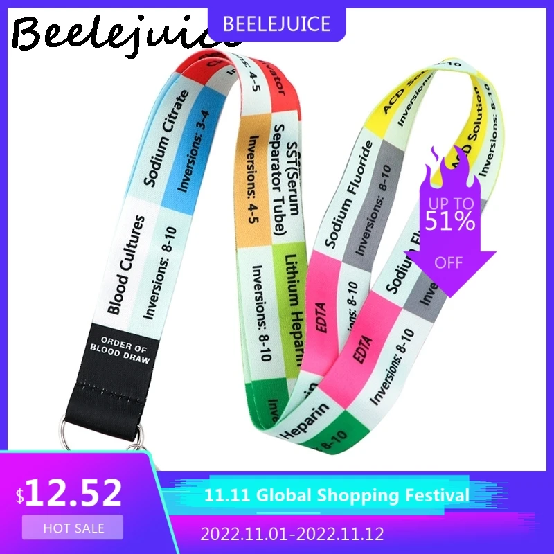 

24pcs Doctor Knowledge Neck Keychain Necklace Webbings Ribbons Cartoon Neck Strap Lanyard ID badge Holder Keychain Lanyards Gift