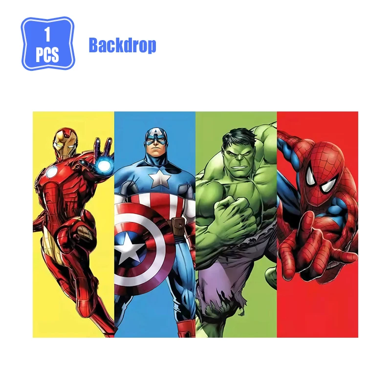 Детский Фотофон с изображением Мстителей на день рождения