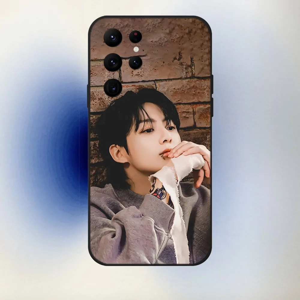 Чехол для телефона Kpop J-JungKookS-S Samsung S24 23 22 30 21 10 9 Ultra Plus Lite FE 5G черный мягкий чехол