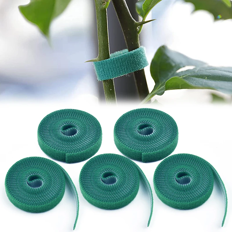 

1/3/5Roll 10/30/50M Nylon Garden Plant Ties Strap Reusable Twine Tape Garden Supports Bamboo Cane Wrap Support Line Cable Green