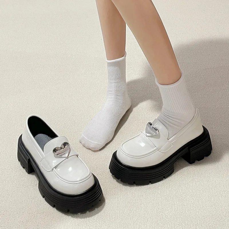 Женские туфли дерби с круглым носком повседневные кроссовки на платформе