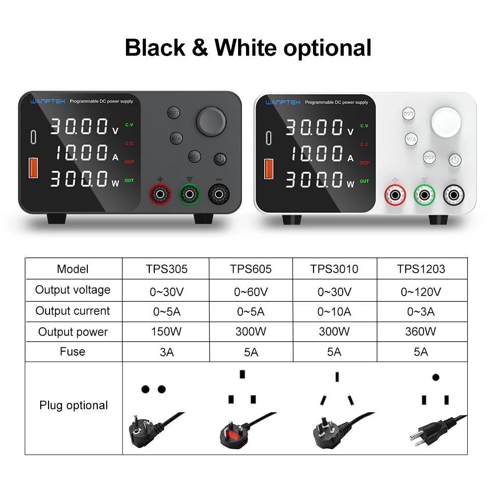 Регулируемый лабораторный источник питания постоянного тока Wanptek 30 В 10 А 60 5