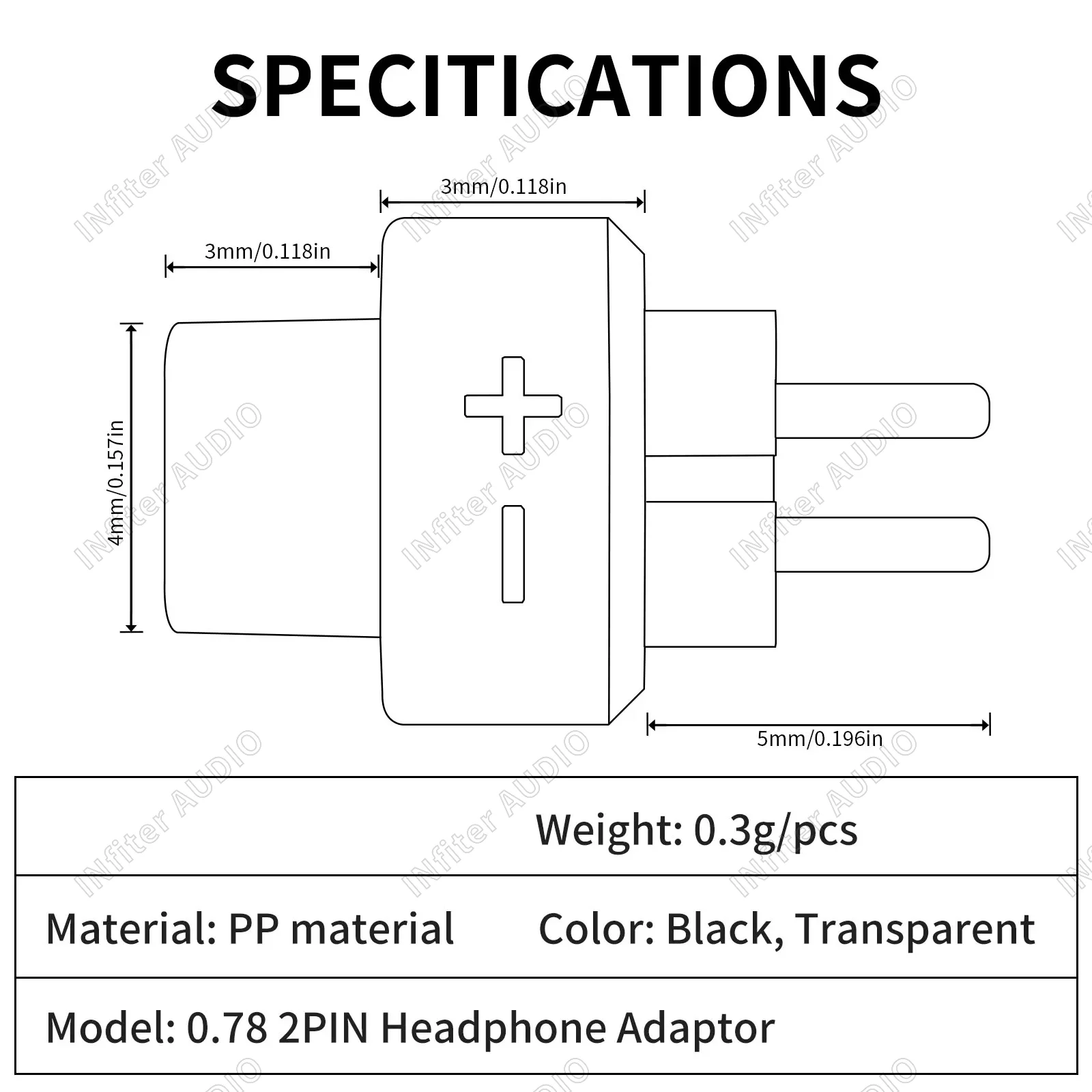 Адаптер qdc-0 78 qdc на 0 мм двухконтактный адаптер к 2pin groove адаптеру