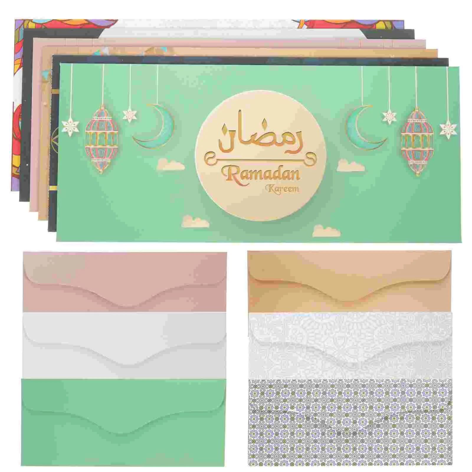 

Envelopes Eid Ramadan Greeting Mubarak Envelope Muslim Holders Gift Supplies Party Cash Holiday Money Invitations Hajj Moon