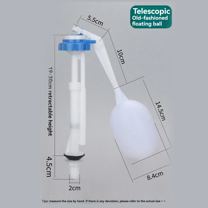 Adjustable Old Type Toilet Tank Balls With Inlet Valve G1/2 Float Ball For Control Water Level Accessories