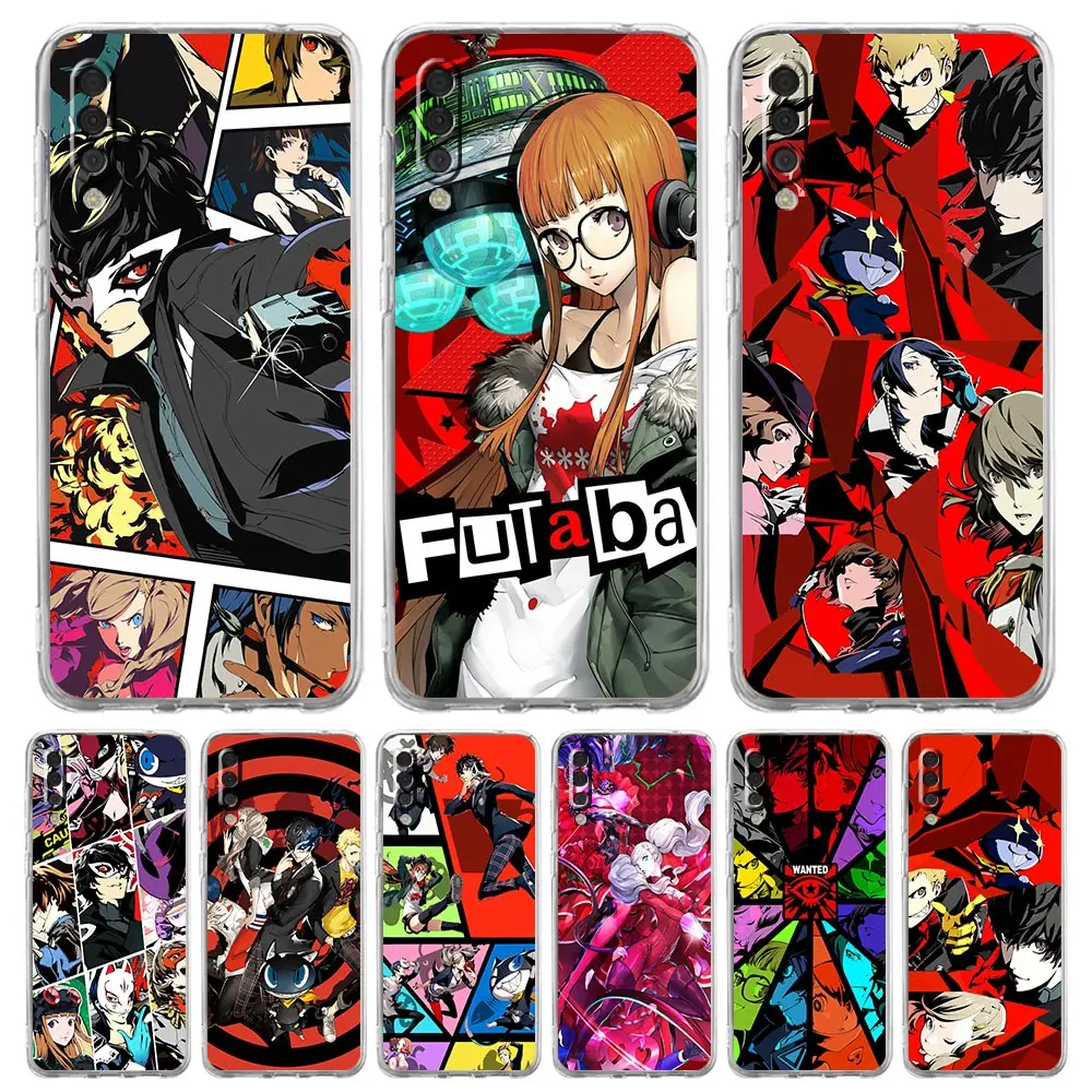 

Persona 5 Cartoon Phone Case For Samsung Galaxy A50 A70 A20 A30 A40 A20E A10 A10S A20S A02S A12 A22 A32 A52S A72 5G Clear Cover