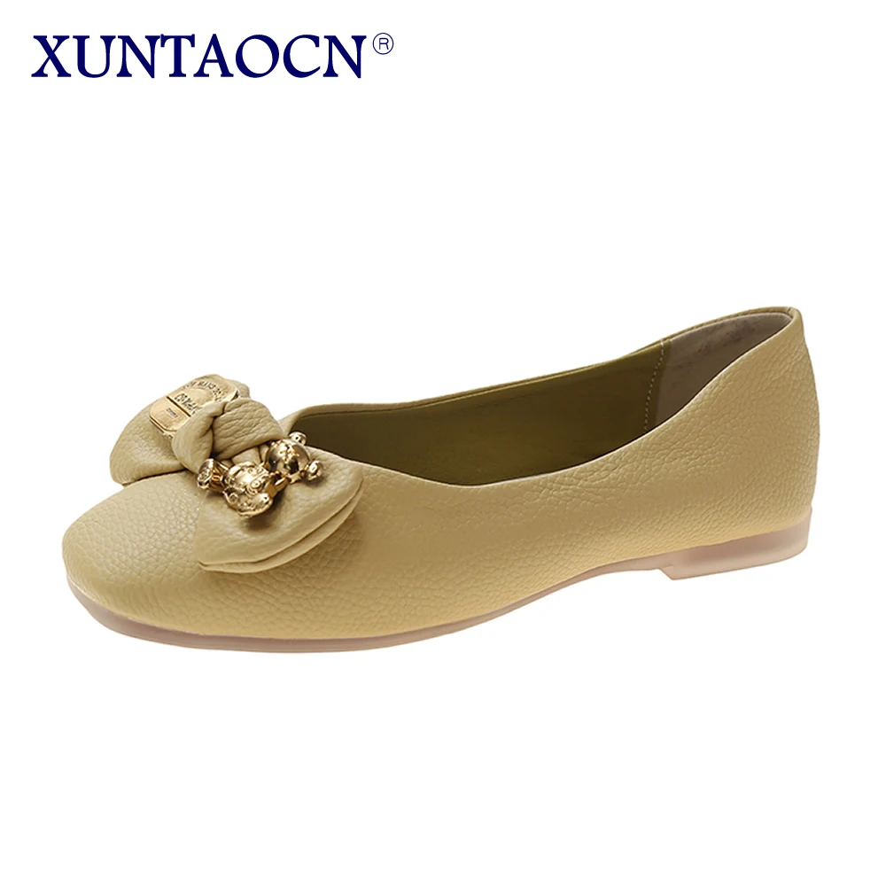 

Single shoe women 2023 new summer fairy wind gentle late night soft bottoming flat shoes shallow mouth all-match bean shoes