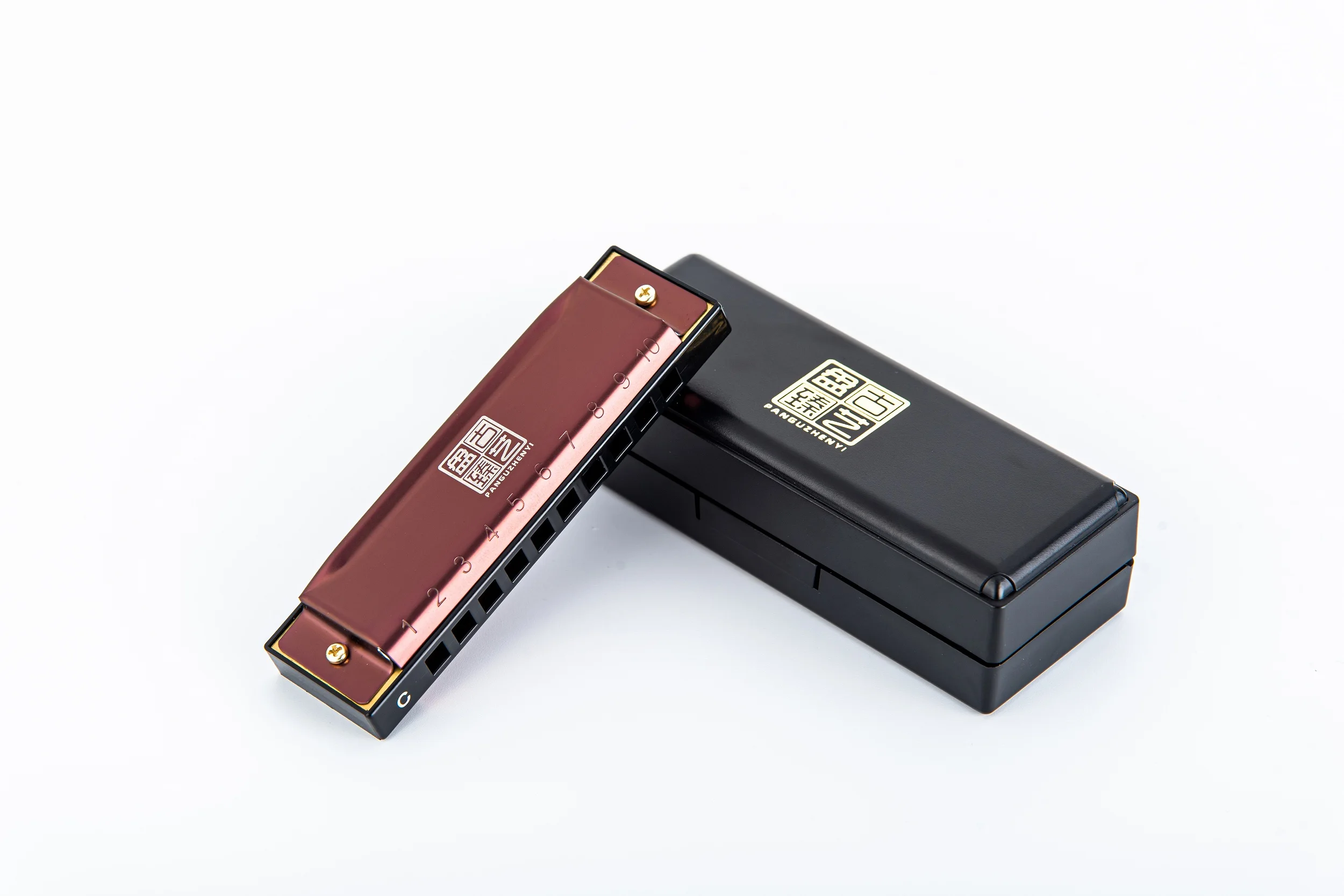 

EASTTOP DUNHUANG 10 Hole 20 Tone Diatonic Harmonica Stainless Steel Covers Major C In Custom Harmonica Case