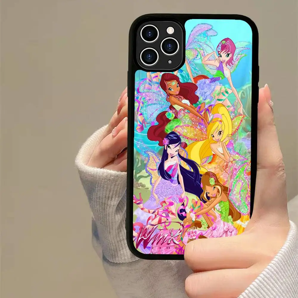 Фото Стильный и милый чехол Winx Club для iPhone 17 Air 16 15 14 13 12 11 Pro Max, противоударный, из TPU+PC, с защитой задней панели №5