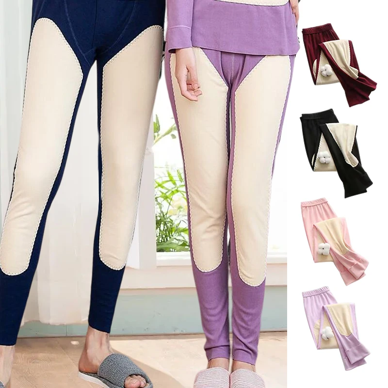 Men Women Fleece Underpants Winter Warm Thermal Underwear Slim Fit Long Johns Male Legging Tight Bottoming Trousers