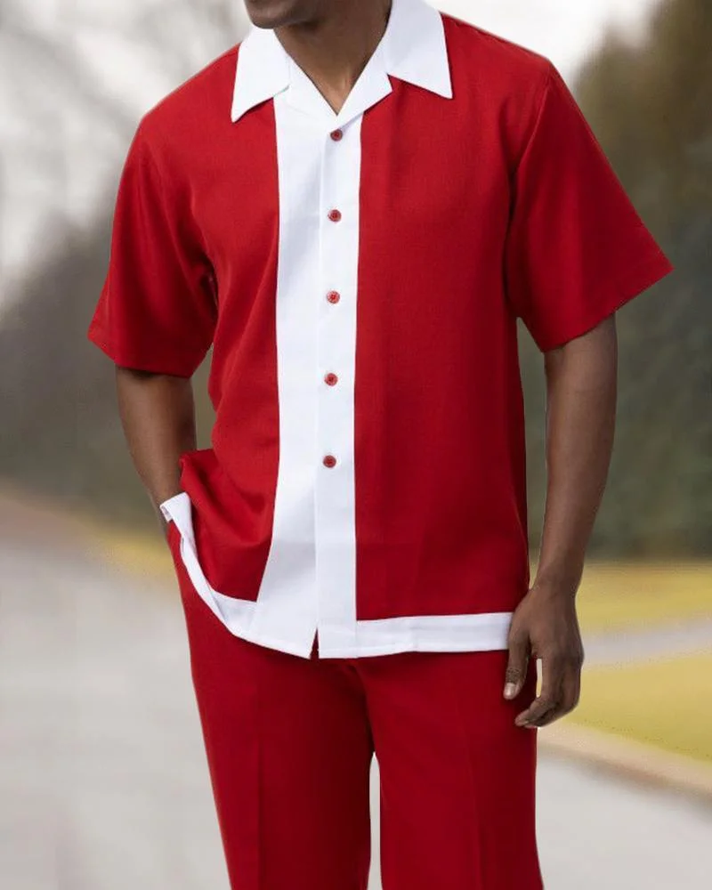 2023 New Fashion Men's Short Sleeve+Suit Pants Suit Travel and Leisure Suit Summer Beach Two-piece Suit Men's Clothing S-4XL