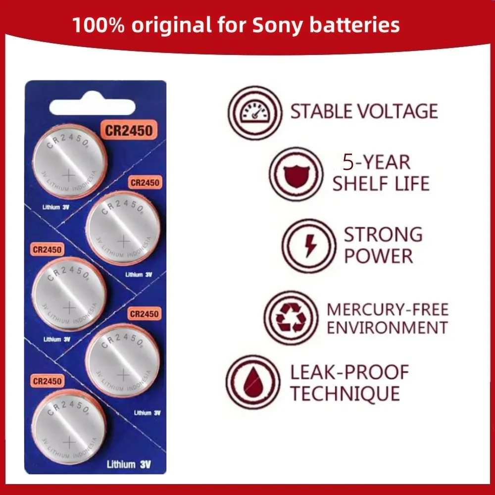 2-50 шт. оригинальный для Sony CR2450 3 В литиевый аккумулятор DL2450 часов игрушечный